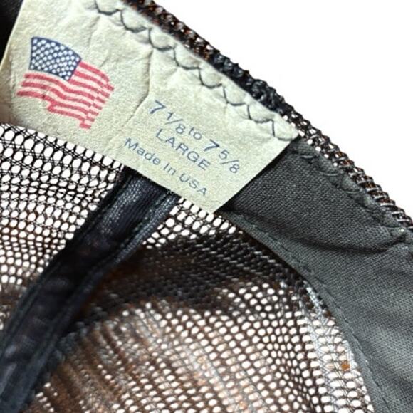 Vintage Reagan Equipment Co. Snapback Dad Hat Trucker Cap Orange Black Mesh 80s - Picture 8 of 8